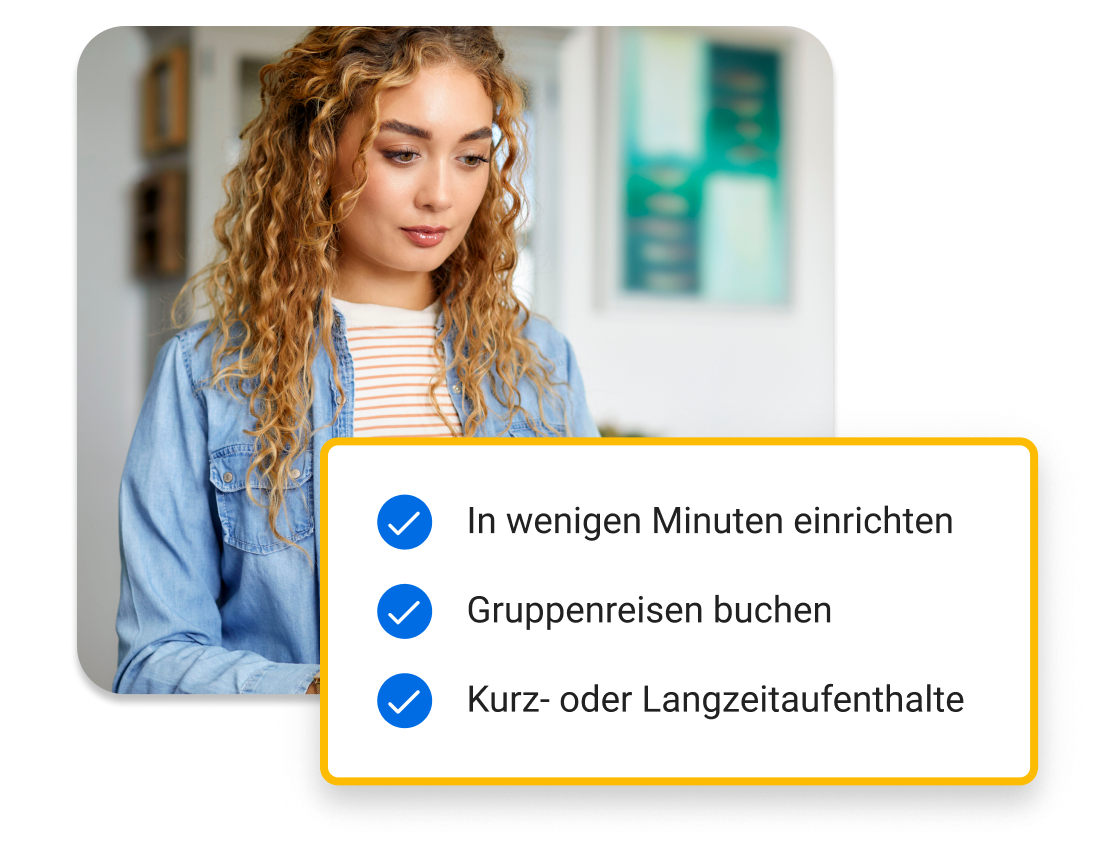 Einfachere Gesch&auml;ftsreisen
f&uuml;r Ihre Auftragnehmer
beginnen hier