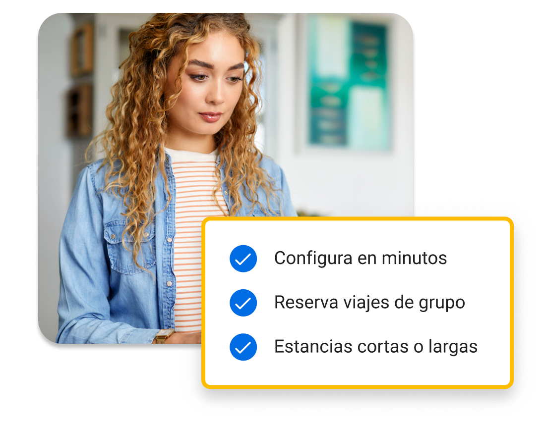 Los viajes de empresa m&aacute;s f&aacute;ciles para tu
plantilla temporal
comienzan aqu&iacute;