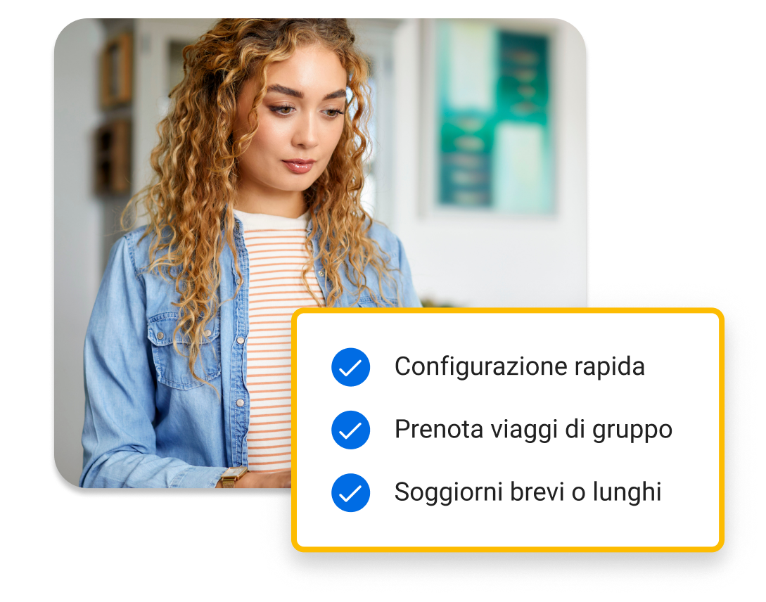I viaggi aziendali per i tuoi
dipendenti temporanei
iniziano da qui