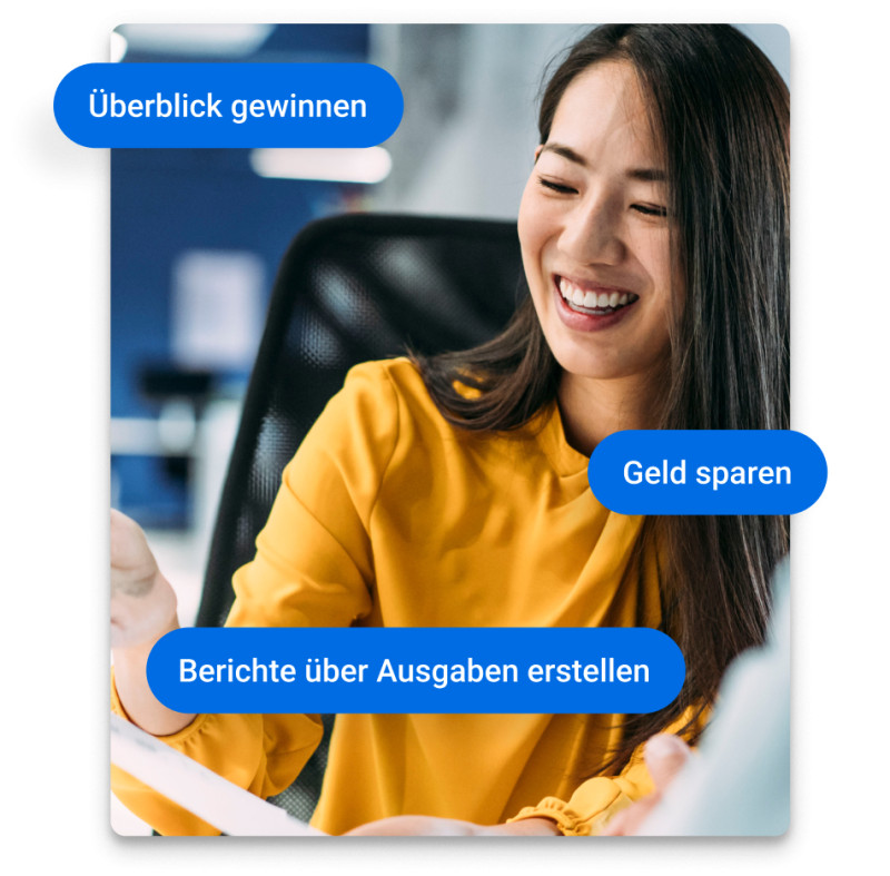 Überblick von Geschäftsreisen und Kostenkontrolle
für Finanzteams