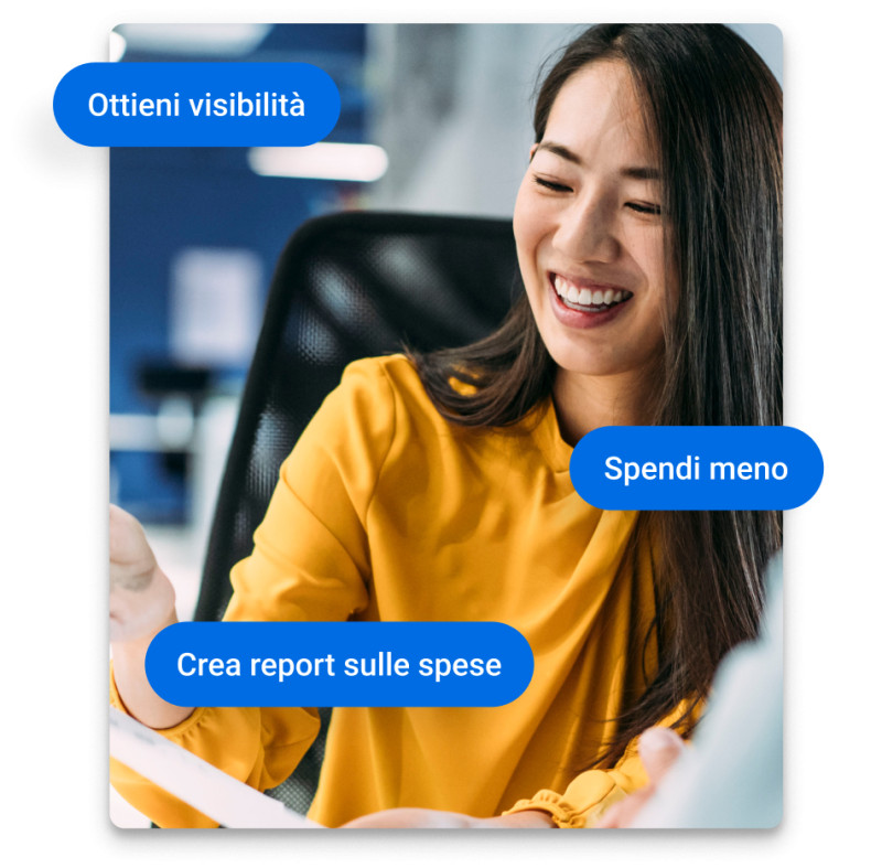 Supervisione dei viaggi di lavoro e controllo dei costi
per i team contabili
