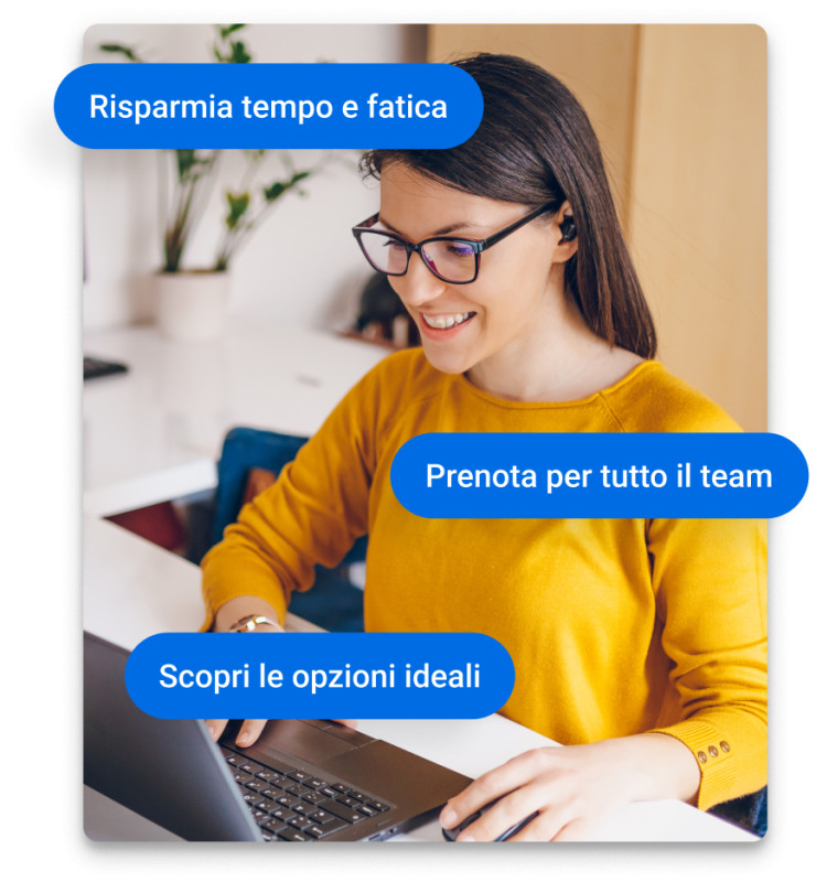 Il partner affidabile per i viaggi di affari
per gli office manager
