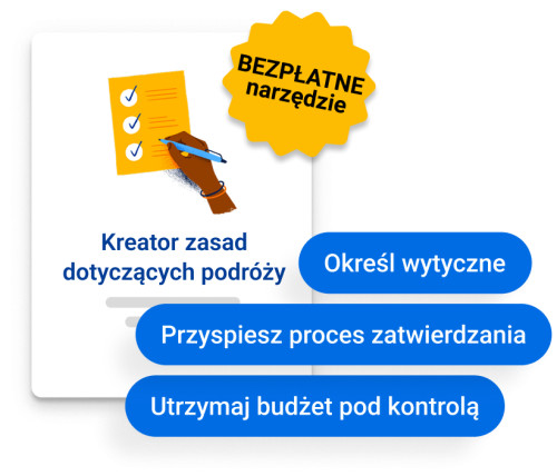 Łatwo przygotuj firmowe zasady
dotyczące podr&oacute;ży online
