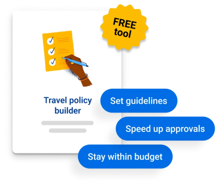 Easily build your company
travel policy online