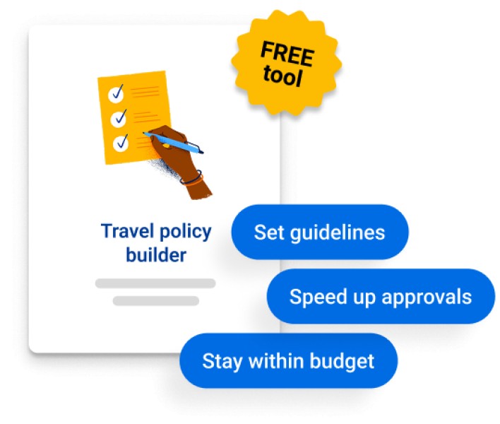 Easily build your company
travel policy online
